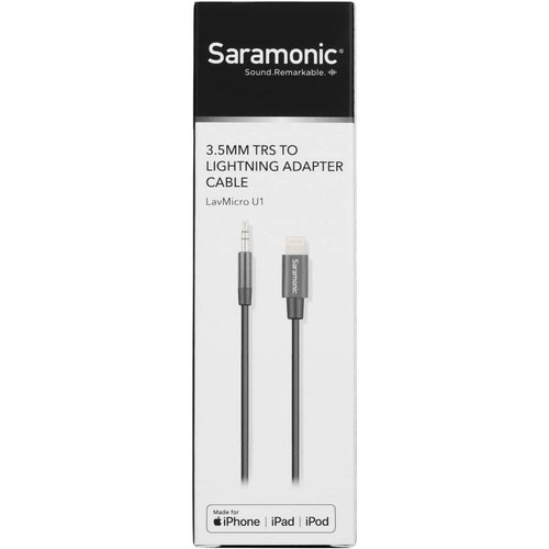 Saramonic LavMicro U1B Omnidirectional Lavalier Microphone with Lightning Connector for iOS Devices (19.6' Cable)