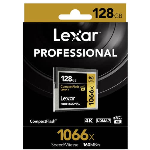 Lexar Professional Gold 128GB Compact Flash UDMA 7 160MB/s Memory Card
