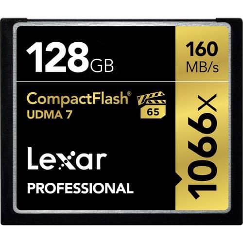 Lexar Professional Gold 128GB Compact Flash UDMA 7 160MB/s Memory Card
