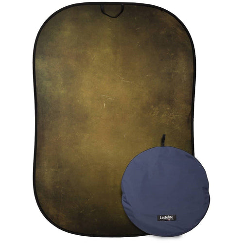 Lastolite Vintage Reversible Collapsible Background (5x7', Tobacco/Olive)