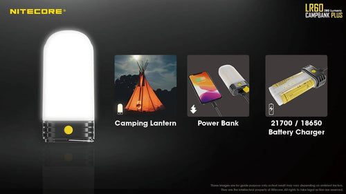 Nitecore LR60 Campbank Plus rechargeable LED lantern and powerbank