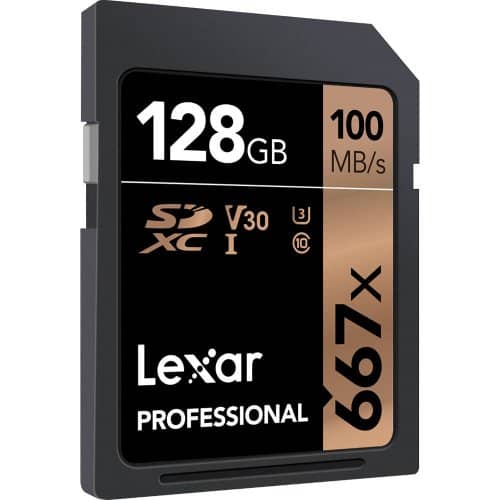 Lexar Professional Gold 128GB SDXC 100MB/s UHS-I Memory Card - V30