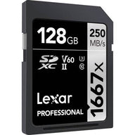 Lexar Professional Silver 128GB SDXC 250MB/s UHS-II Memory Card - V60