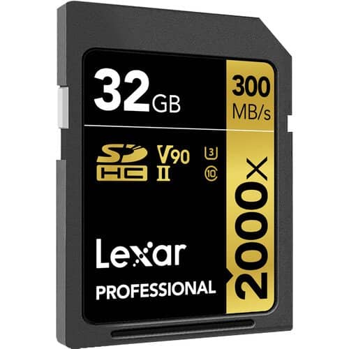 Lexar Professional Gold 32GB SDXC UHS-II 300MB/s Memory Card - V90
