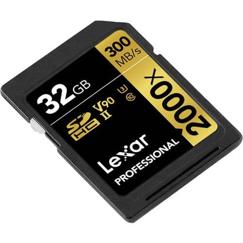 Lexar Professional Gold 32GB SDXC UHS-II 300MB/s Memory Card - V90

