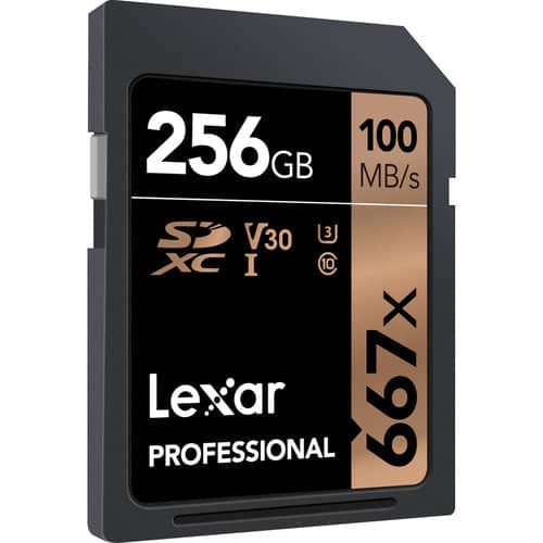 Lexar Professional Gold 256GB SDXC 100MB/s UHS-I Memory Card - V30