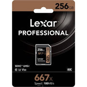 Lexar Professional Gold 256GB SDXC 100MB/s UHS-I Memory Card - V30