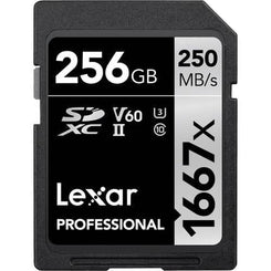 Lexar Professional Silver 256GB SDXC 250MB/s UHS-II Memory Card - V60

