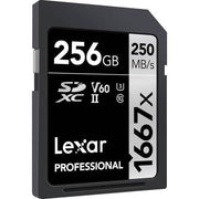 Lexar Professional Silver 256GB SDXC 250MB/s UHS-II Memory Card - V60
