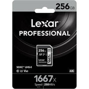 Lexar Professional Silver 256GB SDXC 250MB/s UHS-II Memory Card - V60
