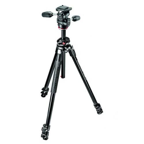 Manfrotto MK290DUA3-3W Dual Aluminium Tripod Kit with 90¬∞column and 3W head