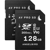 Angelbird AV PRO 128GB SDXC UHS-II 300MB/s Memory Card for Panasonic GH5/GH5S (2 Pack) - V90