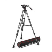 Manfrotto Nitrotech 608 version Video Tripod Kit (3 Sec - Twin Carbon Fibre) (Mid-Spreader)