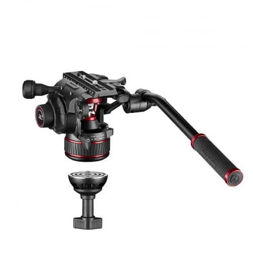 Manfrotto Nitrotech 608 version Video Tripod Kit (3 Sec - Twin Carbon Fibre) (Mid-Spreader)