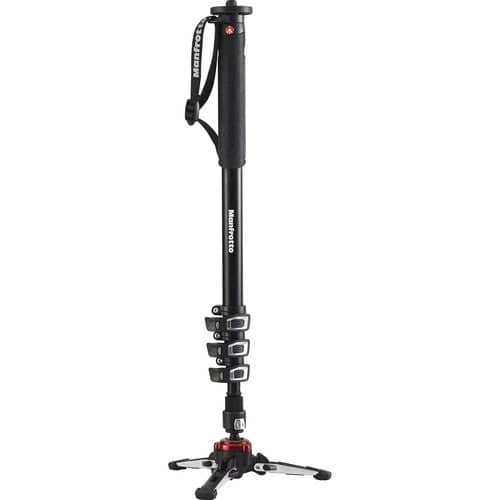 Manfrotto MVMXPROA4 XPRO Aluminium 4 Section Fluid Video Monopod, FLUIDTECH base