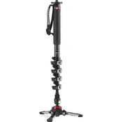 Manfrotto MVMXPROC5 XPRO Carbon 5 Section Fluid Video Monopod, FLUIDTECH base