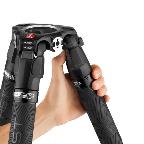 Manfrotto Tripod Vid 635 Fast Single CF fast twisting lock 75mm bowl 28.5-155cm 20Kg Payload