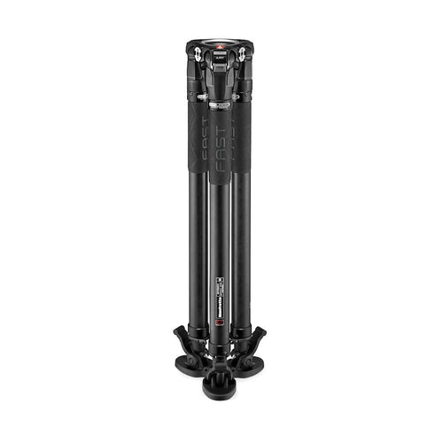 Manfrotto Tripod Vid 635 Fast Single CF fast twisting lock 75mm bowl 28.5-155cm 20Kg Payload