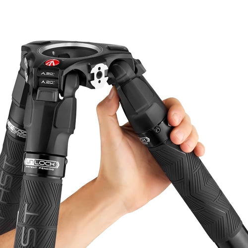 Manfrotto Tripod Vid 635 Fast Single CF fast twisting lock 75mm bowl 28.5-155cm 20Kg Payload