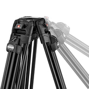 Manfrotto Tripod Vid 645 TwinLegFast Alu 100mm bowl and 75mm adp 25kg Payload incl mid spreader