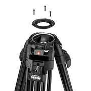 Manfrotto Tripod Vid 645 TwinLegFast Alu 100mm bowl and 75mm adp 25kg Payload incl mid spreader