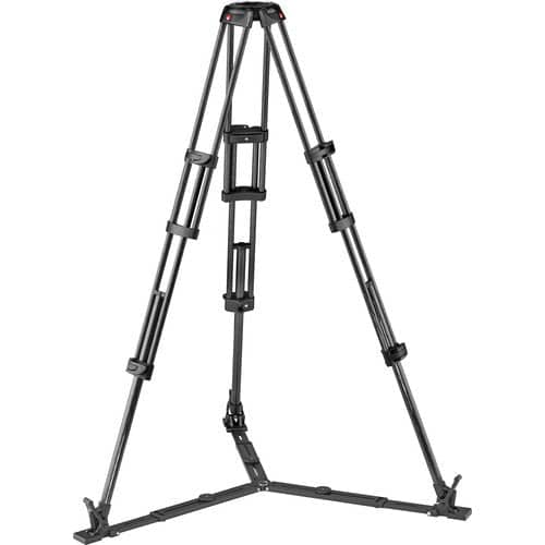 Manfrotto Carbon Fiber Twin Video Tripod Legs with Ground Level Spreader