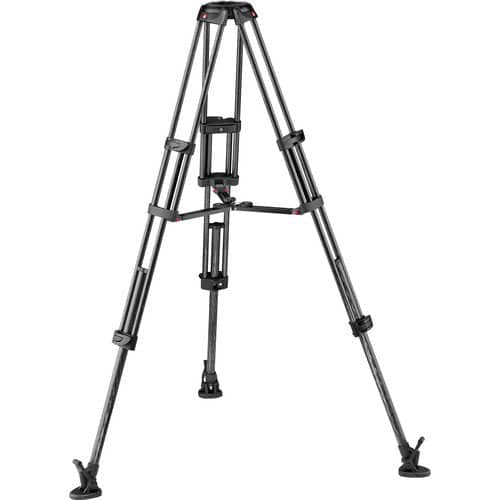 Manfrotto Carbon Fiber Twin Video Tripod Legs with Ground Level Spreader