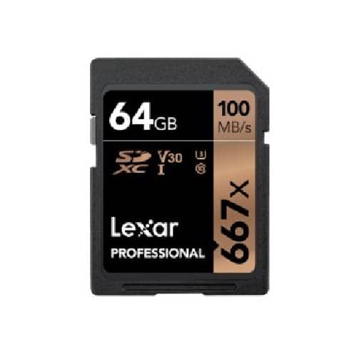 Lexar Professional Gold 64GB SDXC 100MB/s UHS-I Memory Card - V30
