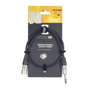 Stagg N Series Stereo Audio Cable - Male Jack to Female Jack - 1m/3ft