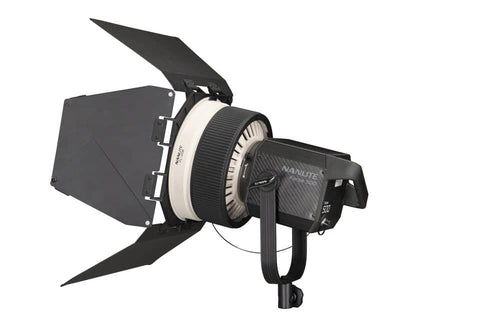 Nanlite Forza 500 Fresnel adaptor and Barn doors