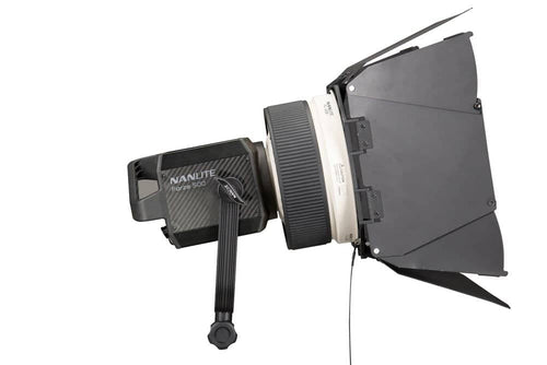 Nanlite Forza 500 Fresnel adaptor and Barn doors