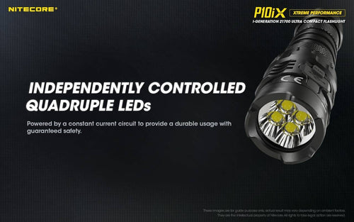 Nitecore P10iX compact 4000 lumen 158m USB-C rechargeable tactical floodlight