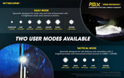 Nitecore P10iX compact 4000 lumen 158m USB-C rechargeable tactical floodlight