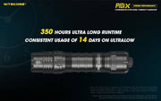 Nitecore P10iX compact 4000 lumen 158m USB-C rechargeable tactical floodlight
