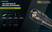 Nitecore P10iX compact 4000 lumen 158m USB-C rechargeable tactical floodlight
