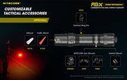 Nitecore P10iX compact 4000 lumen 158m USB-C rechargeable tactical floodlight
