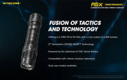 Nitecore P10iX compact 4000 lumen 158m USB-C rechargeable tactical floodlight