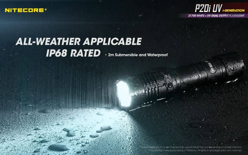 Nitecore P20i UV compact 1800 lumen USB-C rechargeable LED torch with UV output