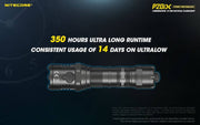 Nitecore P20iX compact 4000 lumen 221m USB-C rechargeable tactical floodlight