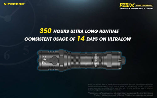 Nitecore P20iX compact 4000 lumen 221m USB-C rechargeable tactical floodlight