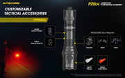 Nitecore P20iX compact 4000 lumen 221m USB-C rechargeable tactical floodlight