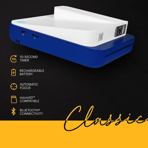 Kodak Smile Classic Instant Print Digital Camera (Blue)