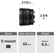 Sony E PZ 10-20mm F4 G Lens