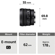 Sony E PZ 10-20mm F4 G Lens