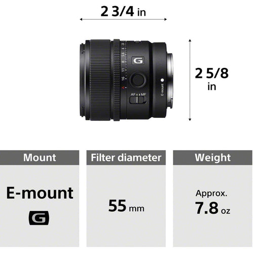 Sony E 15mm F1.4 G Lens