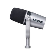 Shure Motiv MV7 Podcast Microphone w/ XLR, USB & Headphone Silver