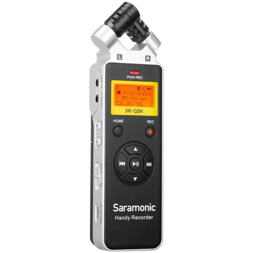 
Saramonic SR-Q2M Metal Handheld Audio Recorder with X/Y Stereo Microphone, Lavalier Mic, and Remote