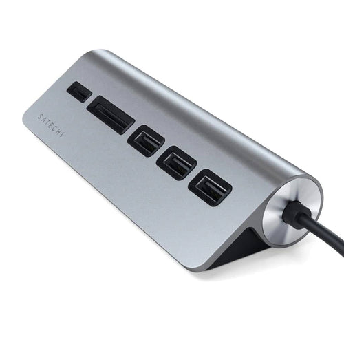 Satechi USB-C Aluminium USB Hub & Card Reader (Space Grey)