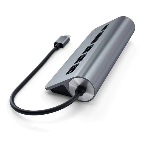 Satechi USB-C Aluminium USB Hub & Card Reader (Space Grey)