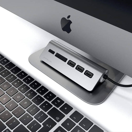 Satechi USB-C Aluminium USB Hub & Card Reader (Space Grey)